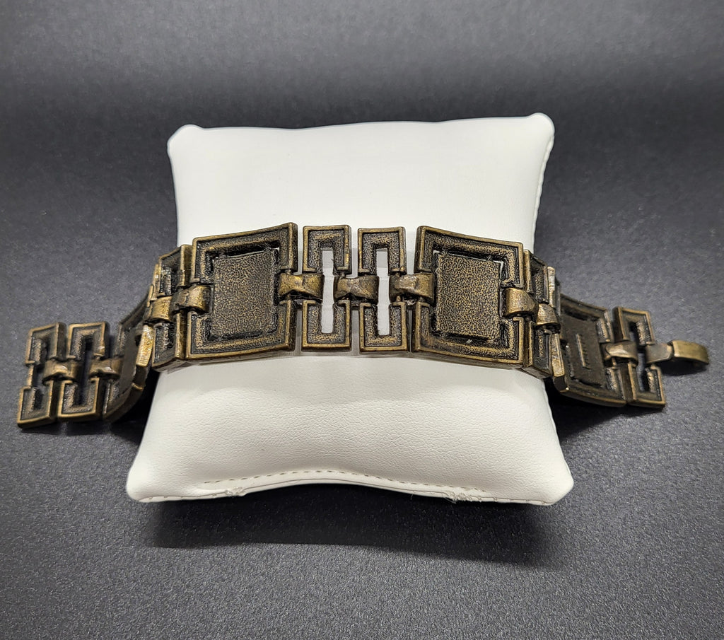 Art Deco Style Colorful Rhinestone Bracelet 7 1/4"